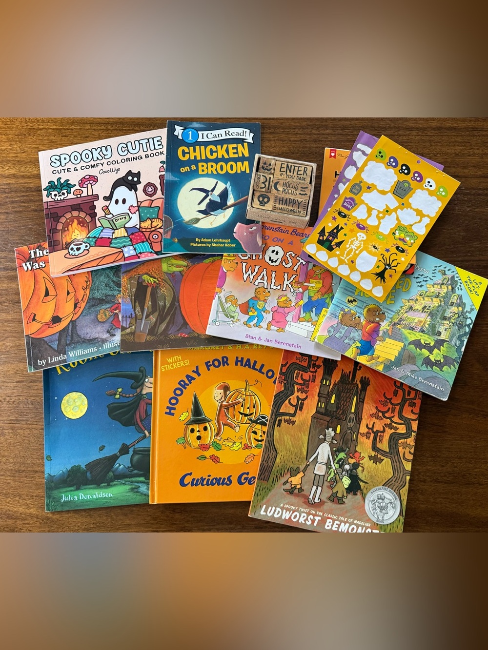 Halloween Children’s Books, Stamps and Sticker Bundle